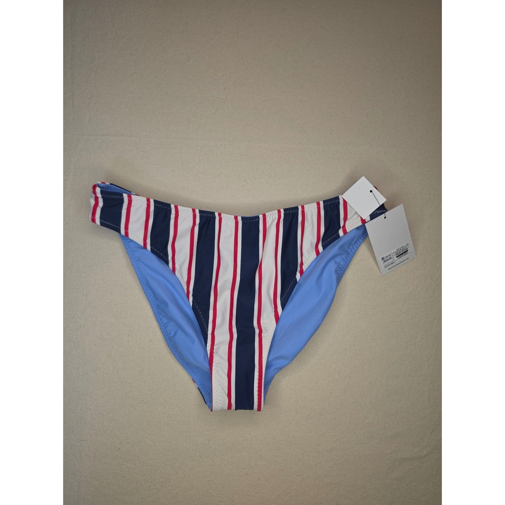 Solid & Striped Reversible Bikini Bottom Blue/Red/White Medium NWT